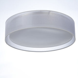 Maxim 10220 Prime 16"W LED Flush Mount Drum Ceiling Fixture - Grey