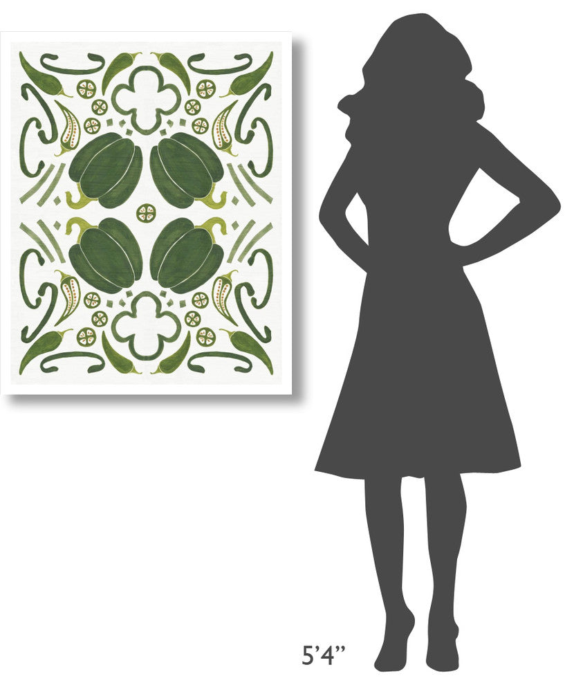 "Retro Pepper Otomi" Digital Paper Print by Elyse DeNeige, 30"x37"