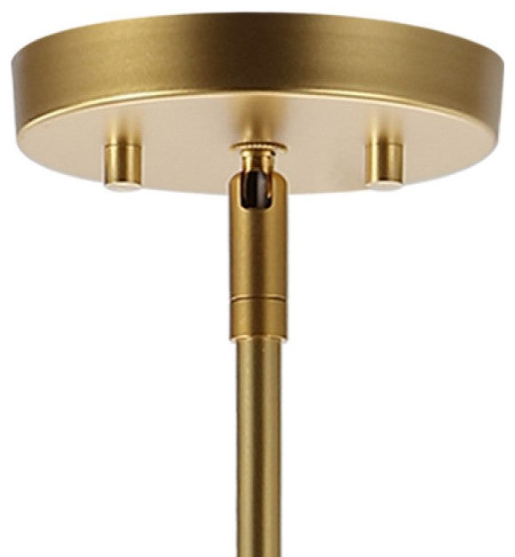 Amoros 27.25" 8-Light Modern Mid-Century Iron LED Chandelier, Gold Painting