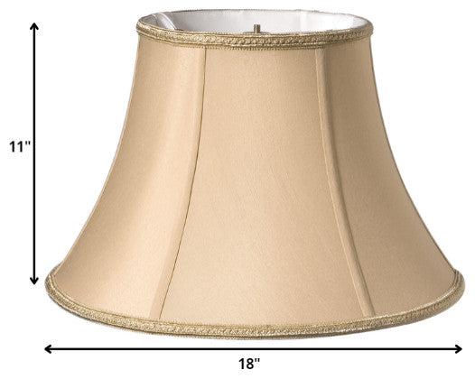 18" Vintage Gold Slanted Bell Paperback Shantung Lampshade