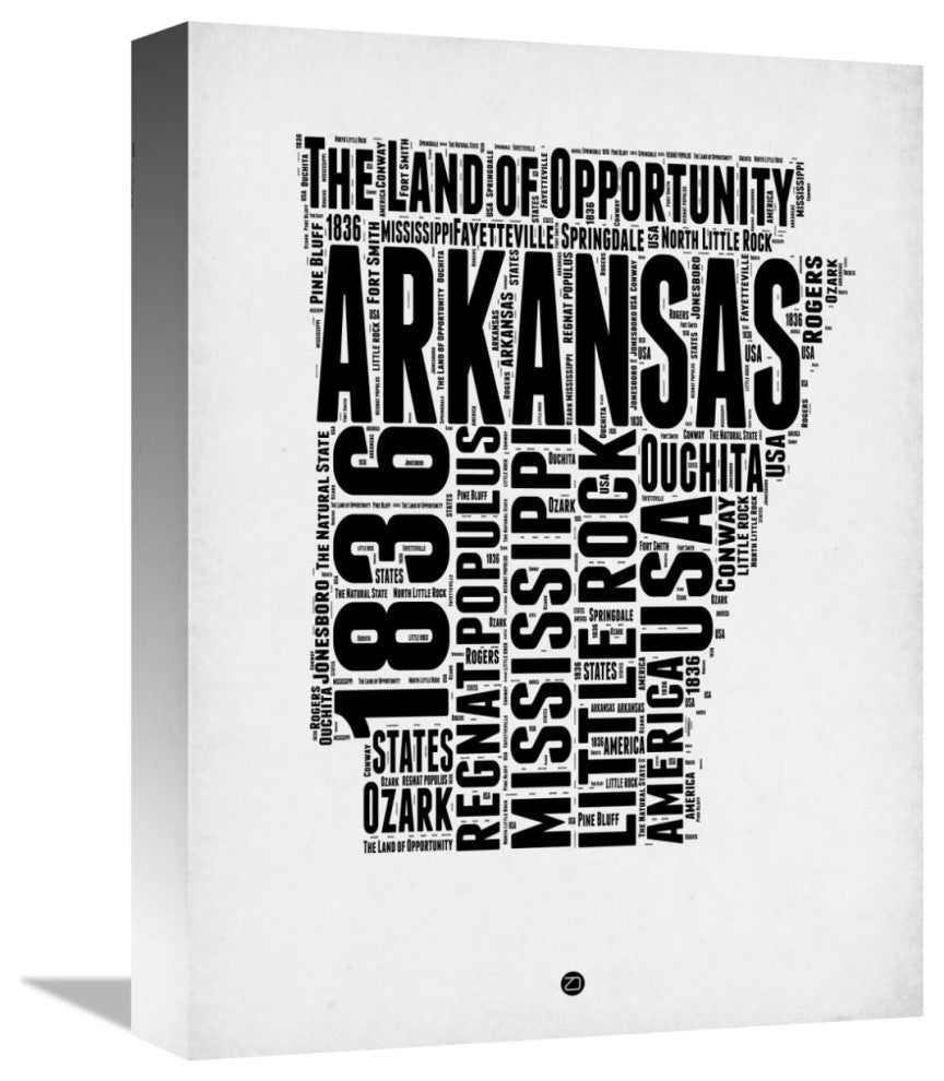 "Arkansas Word Cloud 2" Fine Art Print