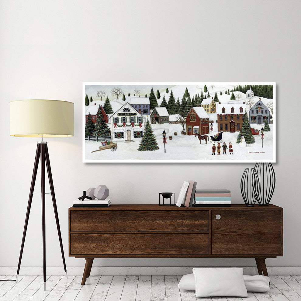 "Christmas Valley Village Crop" Print by David Carter Brown, 77"x32"
