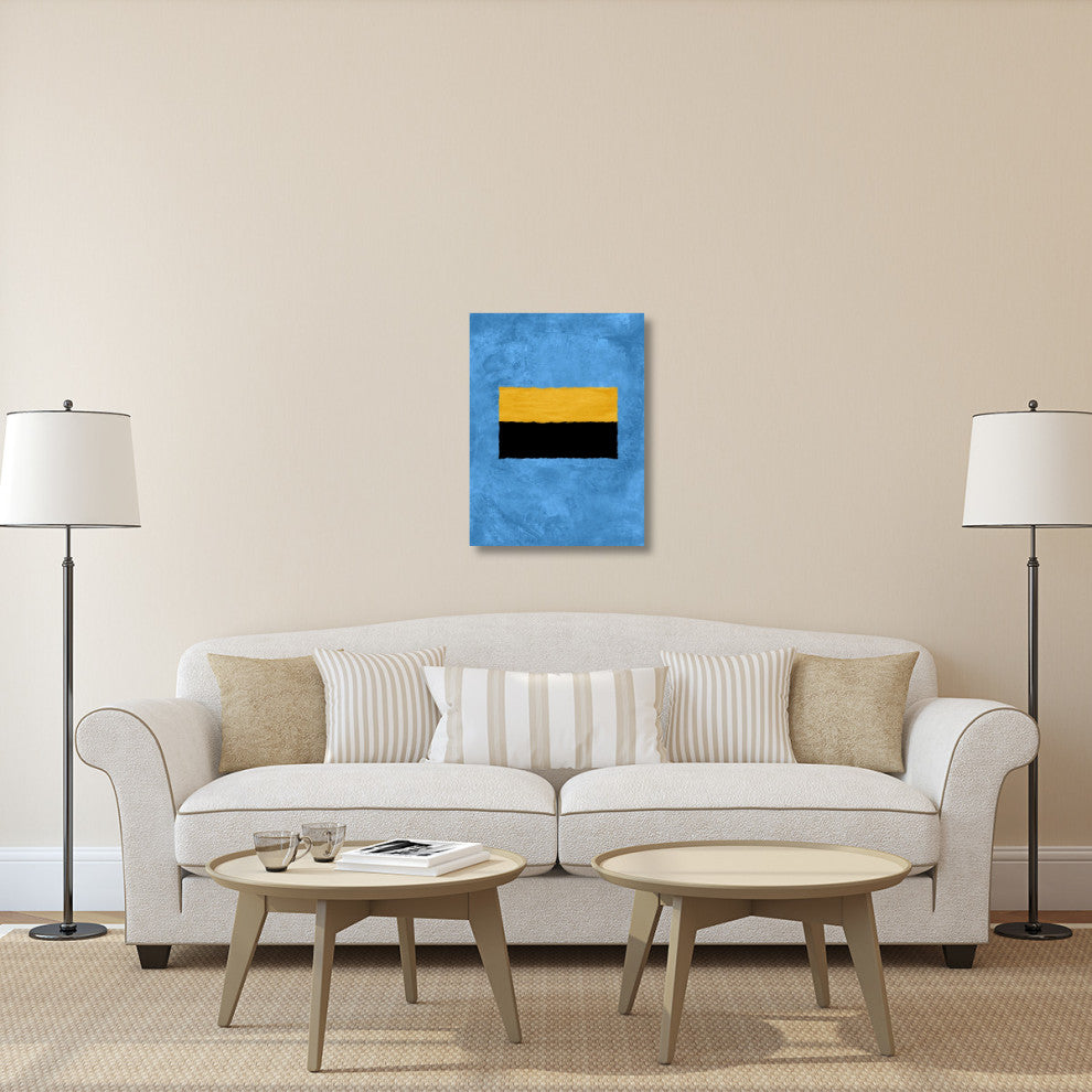 "Blue And Square Theme 1" Fine Art Print