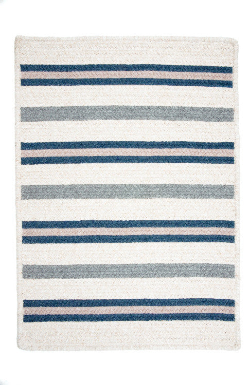 Colonial Mills Allure AL59 Polo Blue Stripes Area Rug, Rectangular 2'x3'