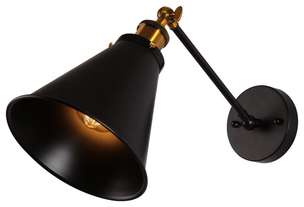 Industrial Edison Antique Matte Black Wall Sconce Simplicity