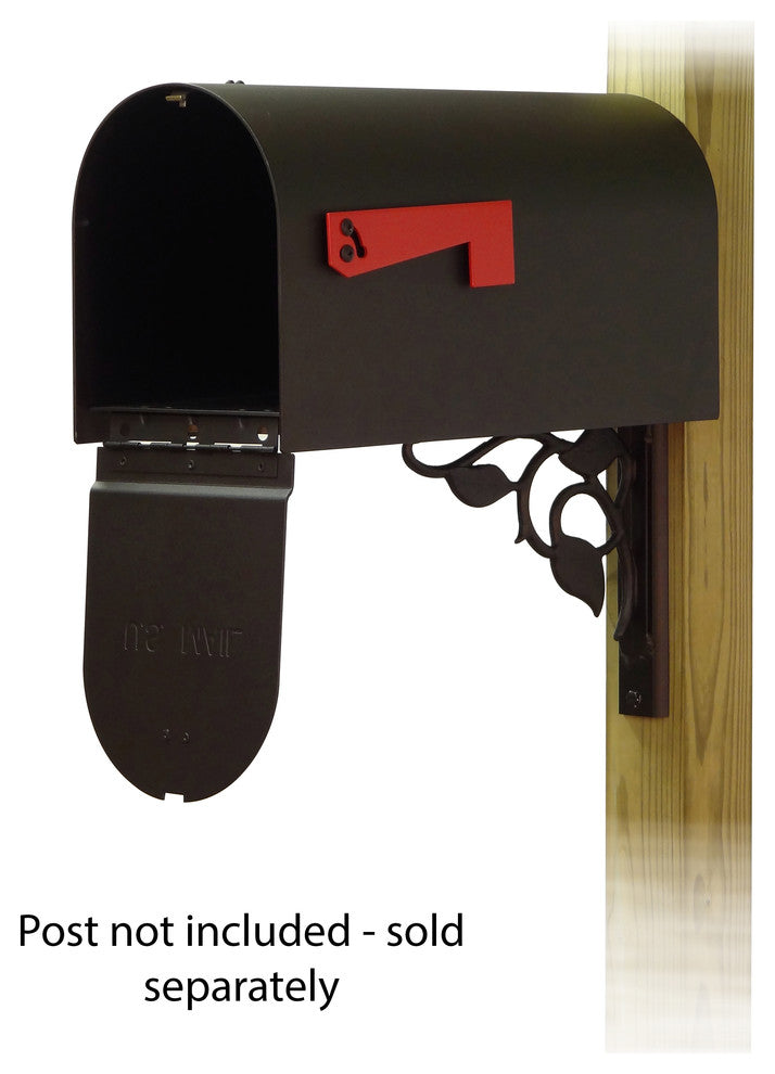 Titan Aluminum Mailbox With Floral Front Single Mailbox Mounting Bracket