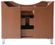 39.8" Single Sink Vanity, Wood, Walnut, 4 Drawers