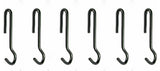 6 Angled Pot Hook, Hammered Steel
