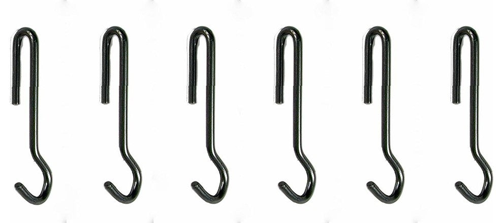 6 Angled Pot Hook, Hammered Steel