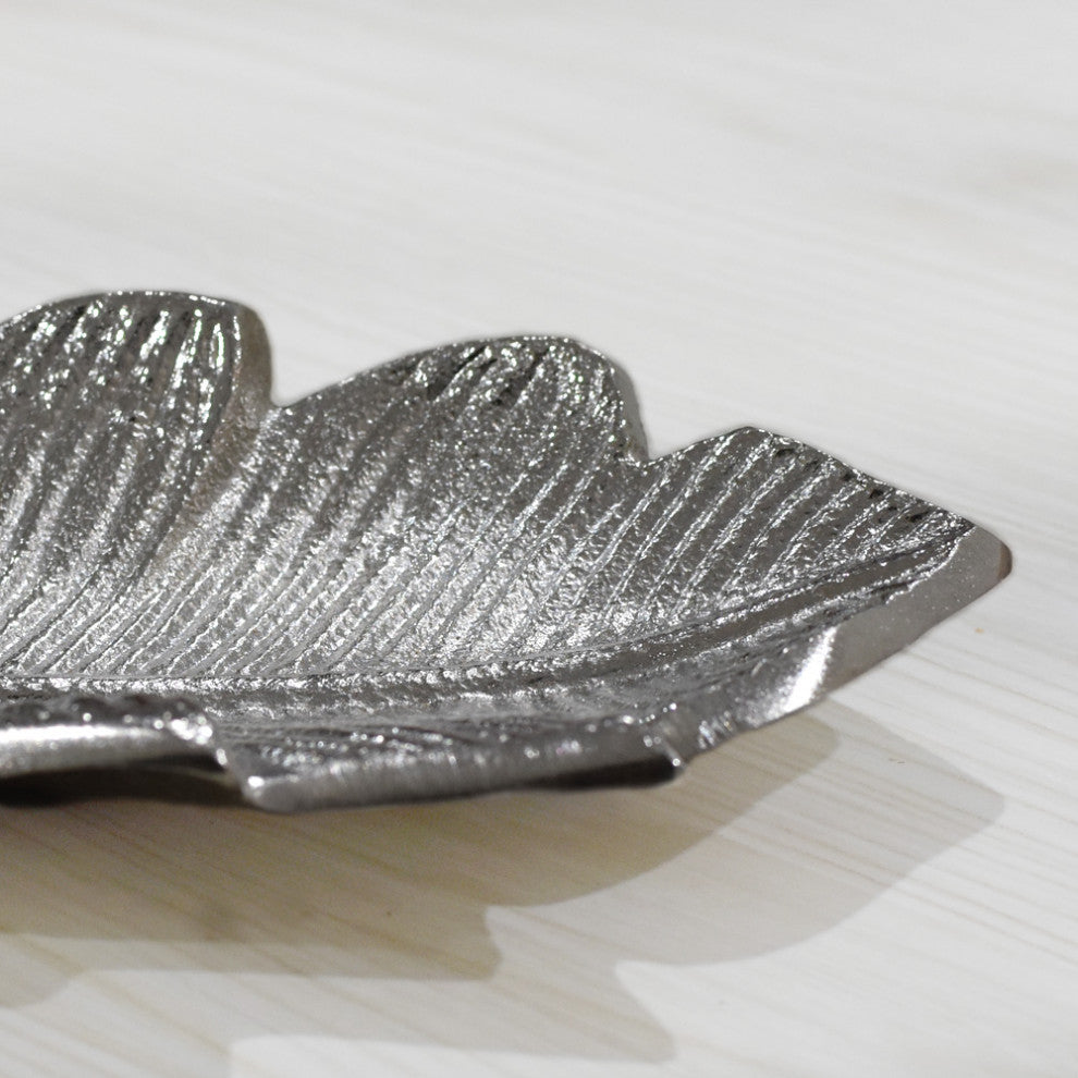 Handmade Decorative Aluminium Tray, Silver Color Coated