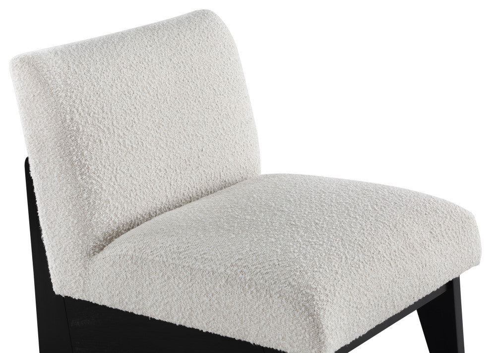 Chapman Boucle Fabric Accent Chair, Black