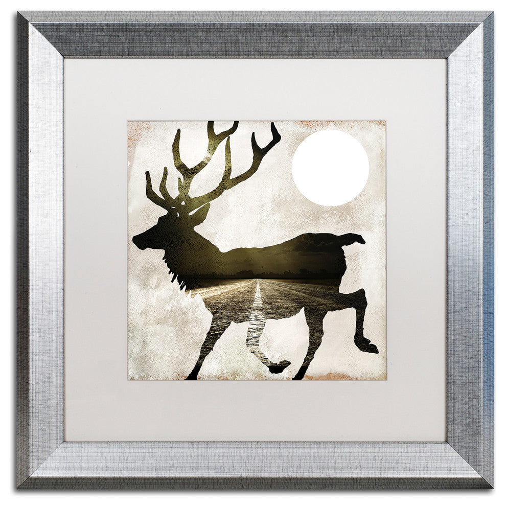 Color Bakery ''Going Wild I'' Matted Framed Art, Silver Frame, White Mat, 16x16