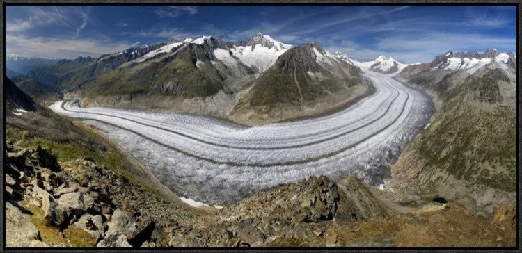 "Aletschgletscher" Framed Canvas Giclee by Tomas Sereda, 37x18"