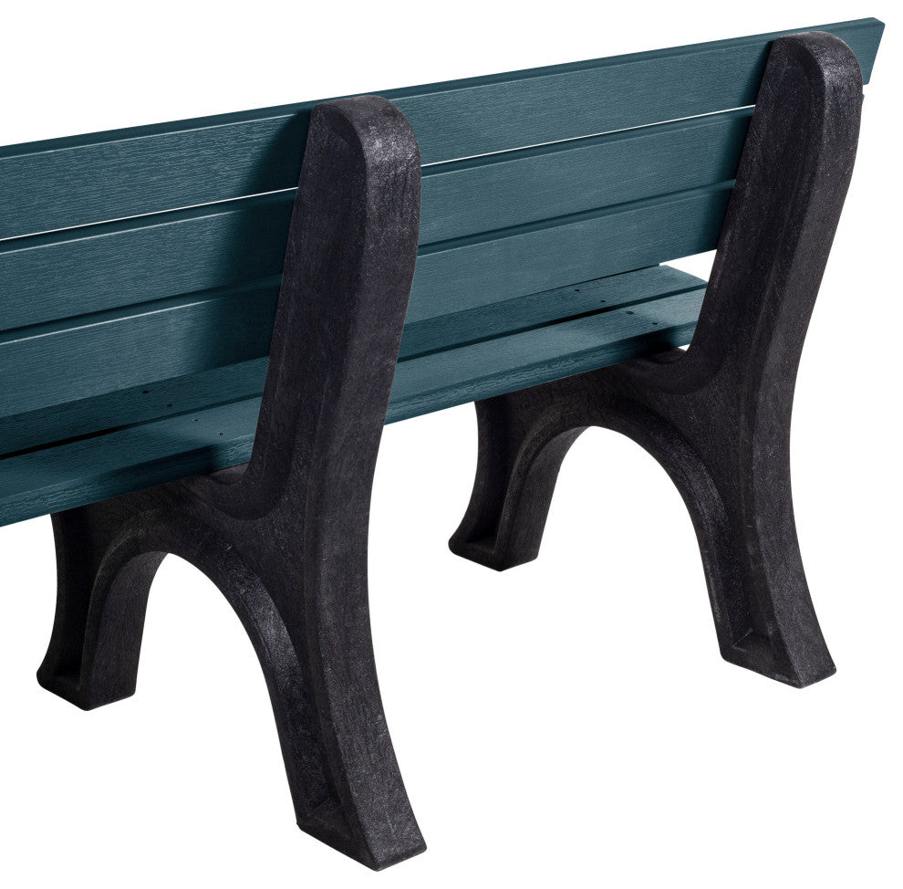 Aurora Traditional 6' Park Bench, Nantucket Blue