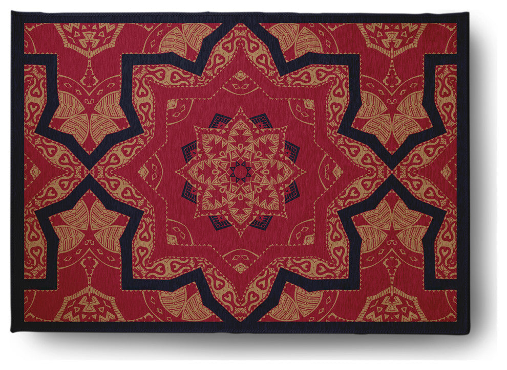 Shawl Indoor/Outdoor Rug, Navy, 4'x6'