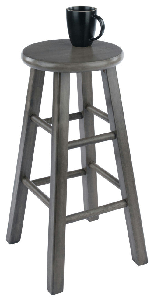 Ivy Square Leg Counter Stool, Rustic Oyster Gray