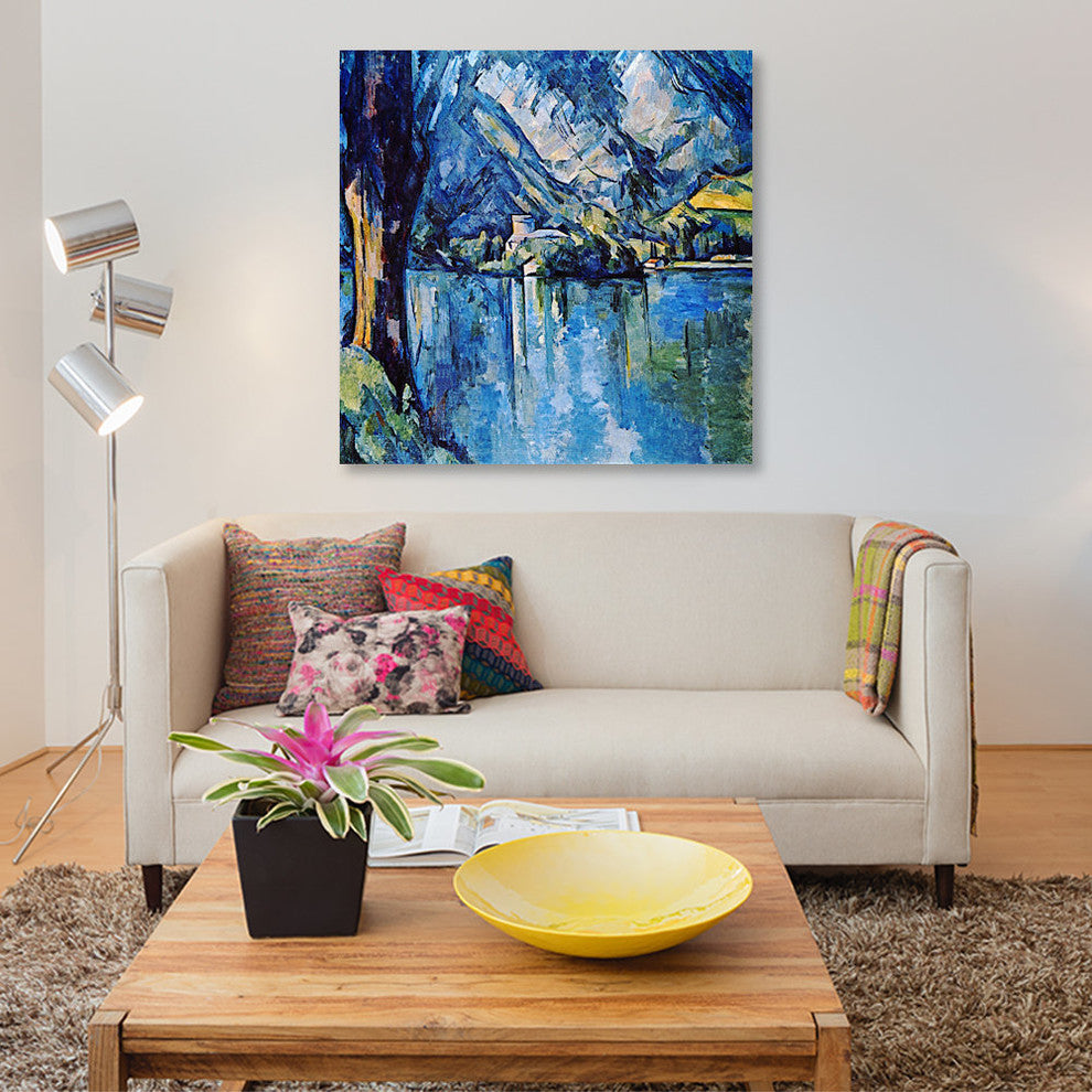 "Le Lac Annecy" by Paul Cezanne, Canvas Print, 37x37"
