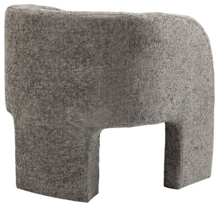 Sawyer Beige Weaved Polyester Fabric Accent Chair, Grey, Chenille Fabric