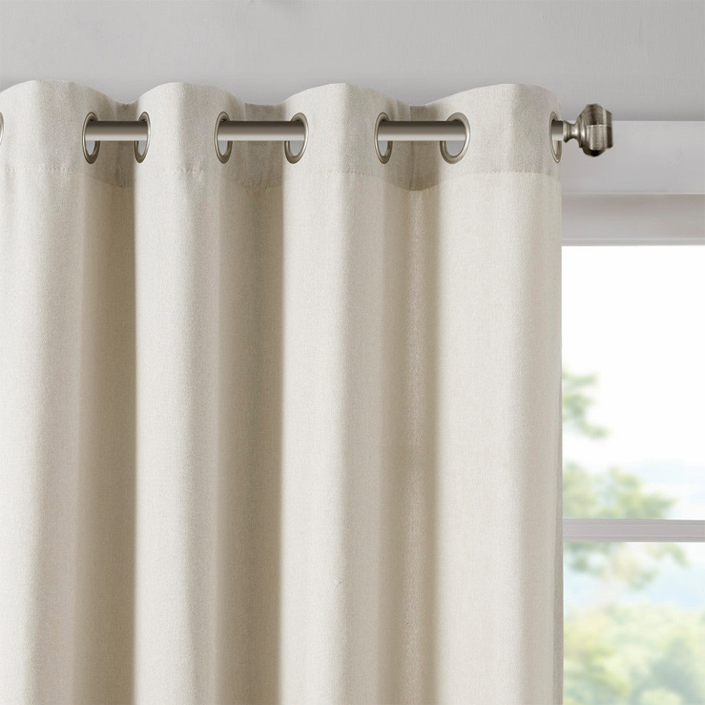 Madison Park Englewood Heather Window Curtain, Beige