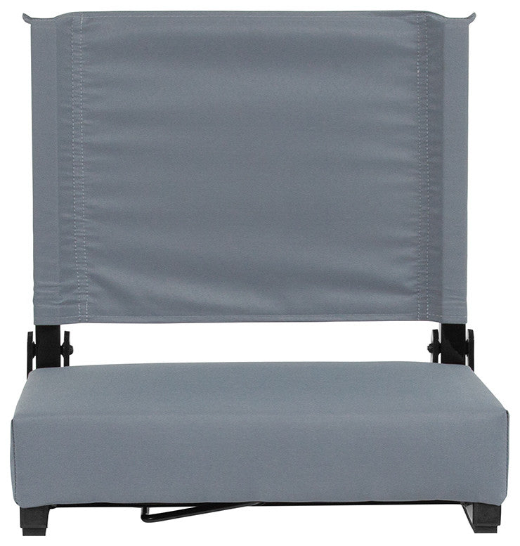 Grandstand Comfort Seats by Flash with Ultra-Padded Seat, Gray