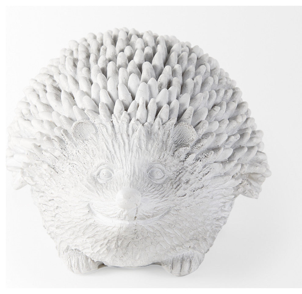 White Resin Hedgehog Storage Box
