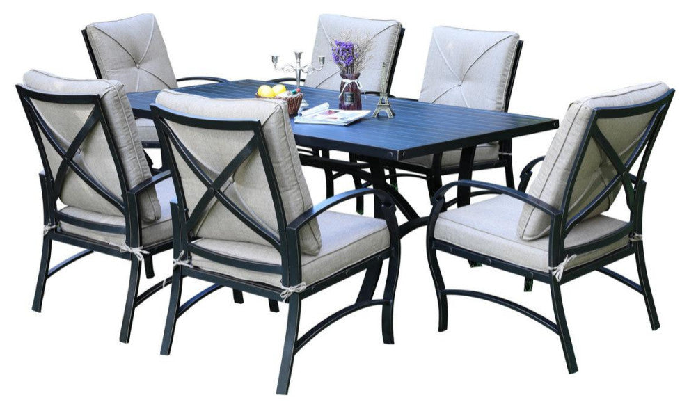 Sinclair 7-Piece Dining Set, 42x72" Round Dining Table
