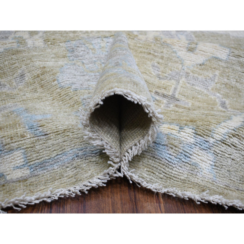 Gray Afghan Angora Oushak Supple Wool Hand Knotted Oversized Rug, 12'1"x15'5"