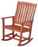 43" Brown Acacia Wood Outdoor Patio Rocking Chair