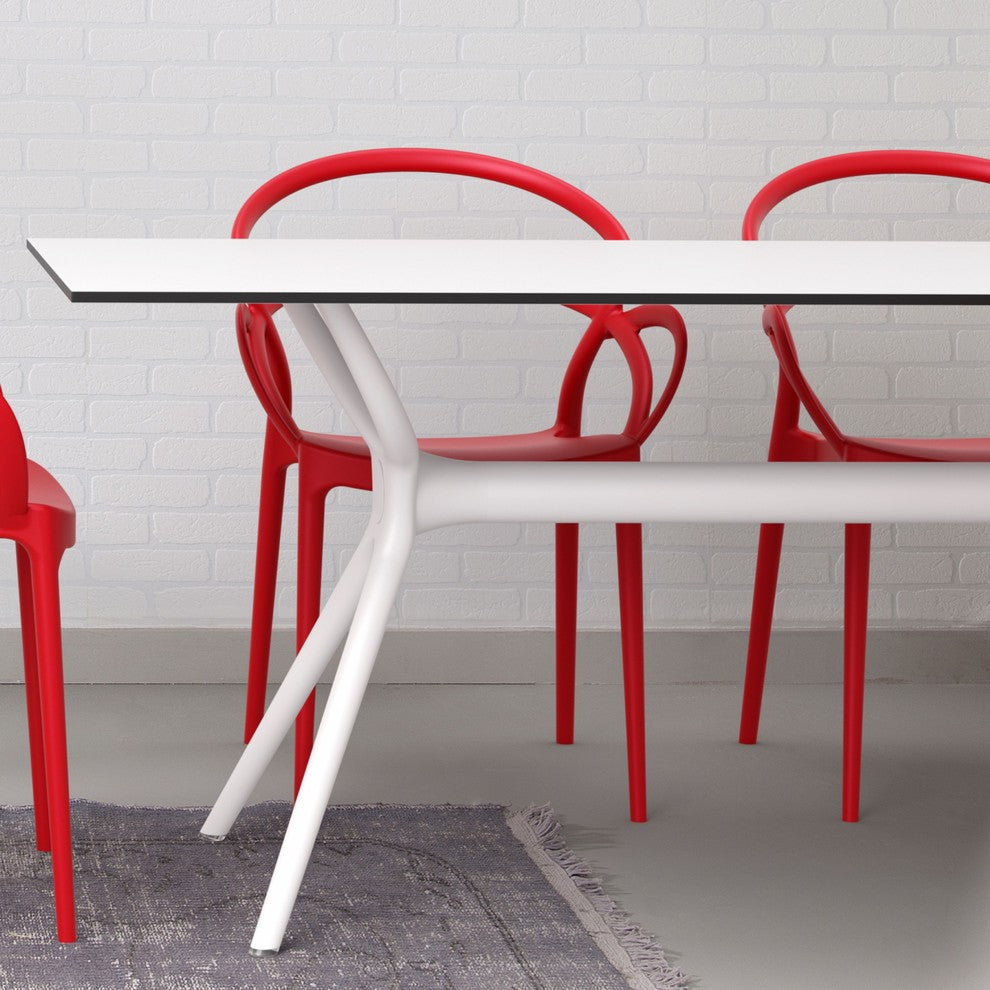 Compamia Air Rectangle Dining Table, 71", White