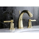 Kingston Brass Widespread Bathroom Faucet With Brass Pop-Up, Polished Brass