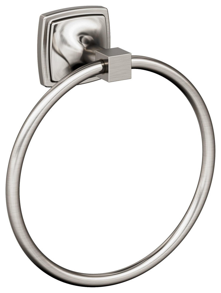 Amerock Stature Transitional Towel Ring, Brushed Nickel