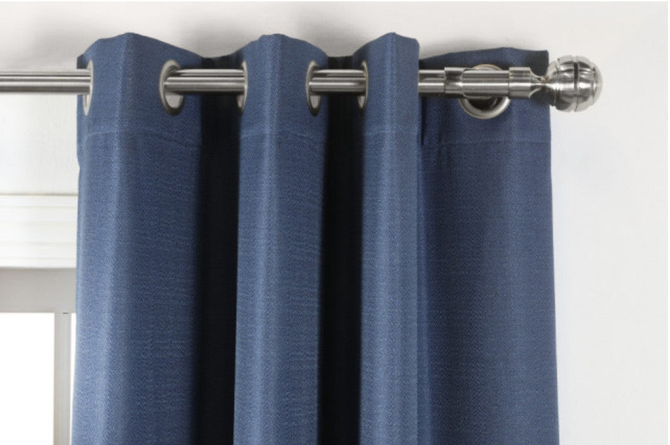 CommonWealth Home FashionsBlackout Curtain Rod Extendable 72"-144" Nickel
