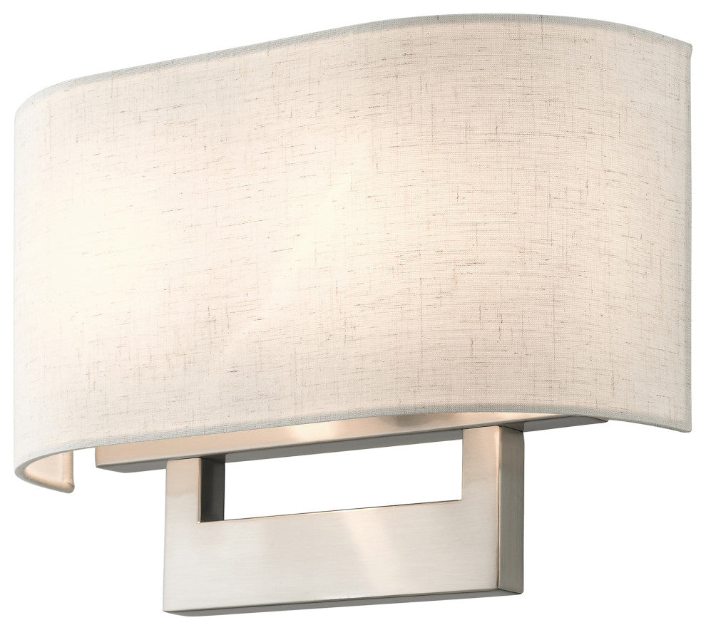 Livex Lighting Wall Sconces 2-Light Brushed Nickel Medium Sconce