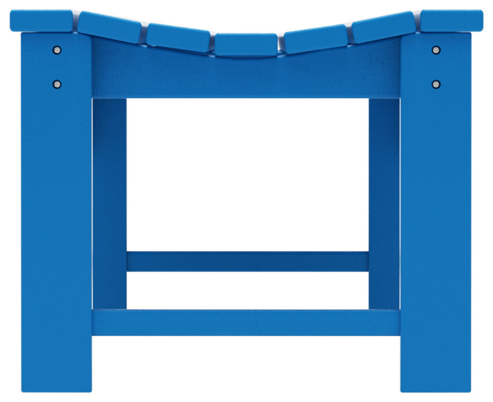 WestinTrends Plastic Picnic Bench Outdoor Dining Patio Lounge Garden Bench, Pacific Blue
