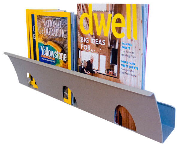 Magazine Shelf, Aluminum, wall mount
