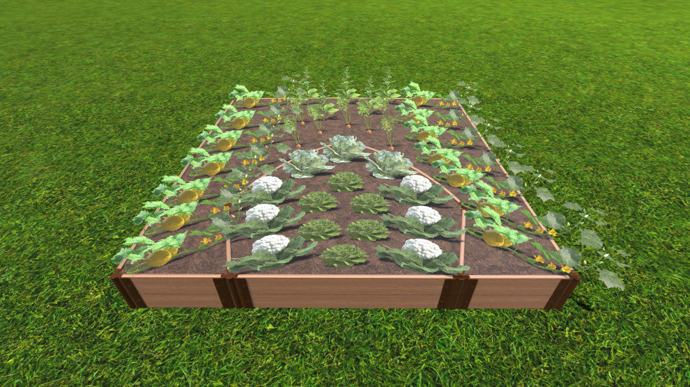 Classic Sienna Walk-In Cathedral 8'x8'x11" Raised Garden Bed, 1" Profile