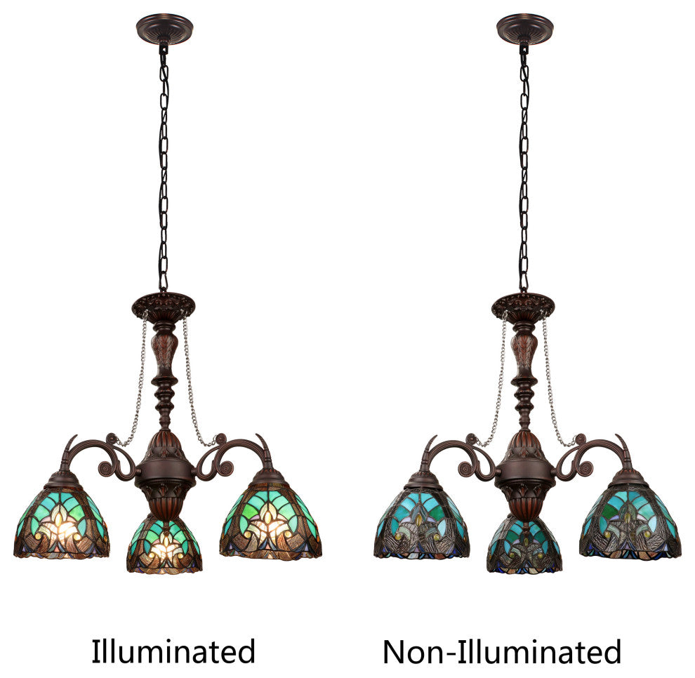 Liaison Victorian-Style 3-Light Mini Chandelier 24" Wide