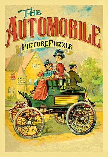 The Automobile-Picture Puzzle - Canvas Poster 20" x 30"