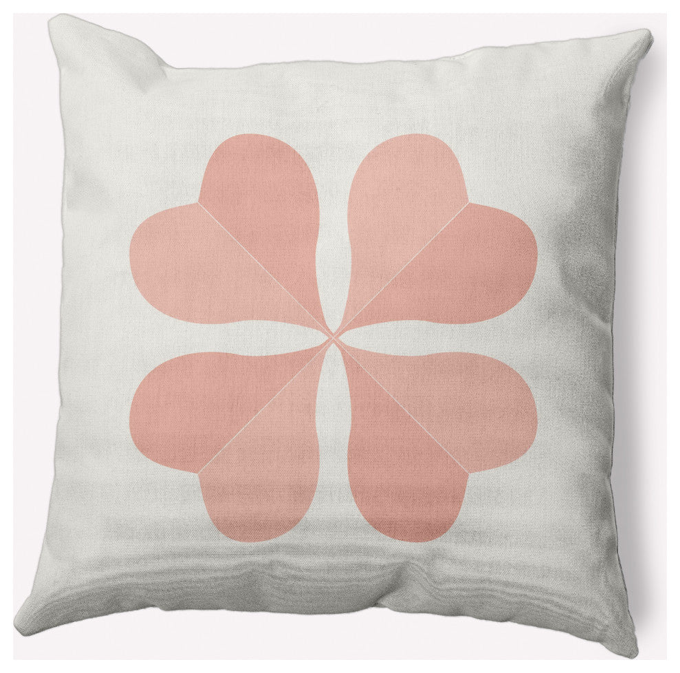 Lucky Clover St. Patrick's Day Decorative Throw Pillow, Sunwashed Red, 16x16"