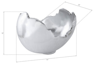 Burled Bowl, Silver Leaf