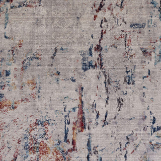 8" x 10" Orange and Ivory Medallion Area Rug