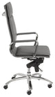 Gunar Pro High Back Office Chair, Gray Leatherette/Chrome