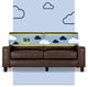Serta Palisades 73" Track Arm Sofa with Removable Covers Chestnut Brown