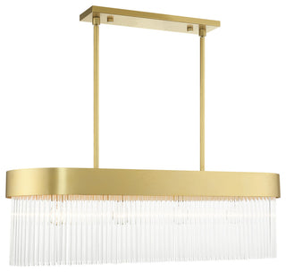 Livex Lighting Norwich 4 Light Soft Gold Linear Chandelier