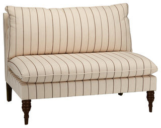 Rivers Armless Love Seat, Fritz Charcoal