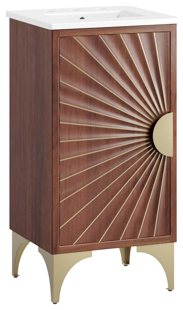 Daylight 18" Bathroom Vanity, White Walnut