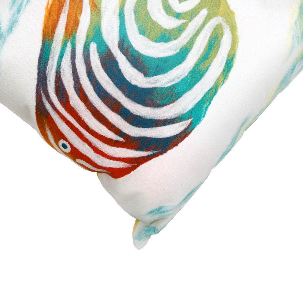 Visions II Rainbow Fish Pearl Pillow, 20"x20"