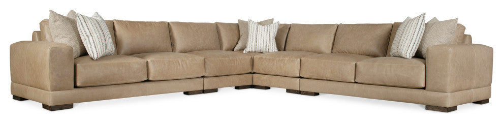 Bernhardt Lars Leather 5-Piece Sectional