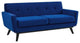 Engage Performance Velvet Loveseat, Navy