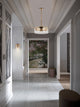 Intersection 3-Light Pendant, Burnished Brass With Clear Glass